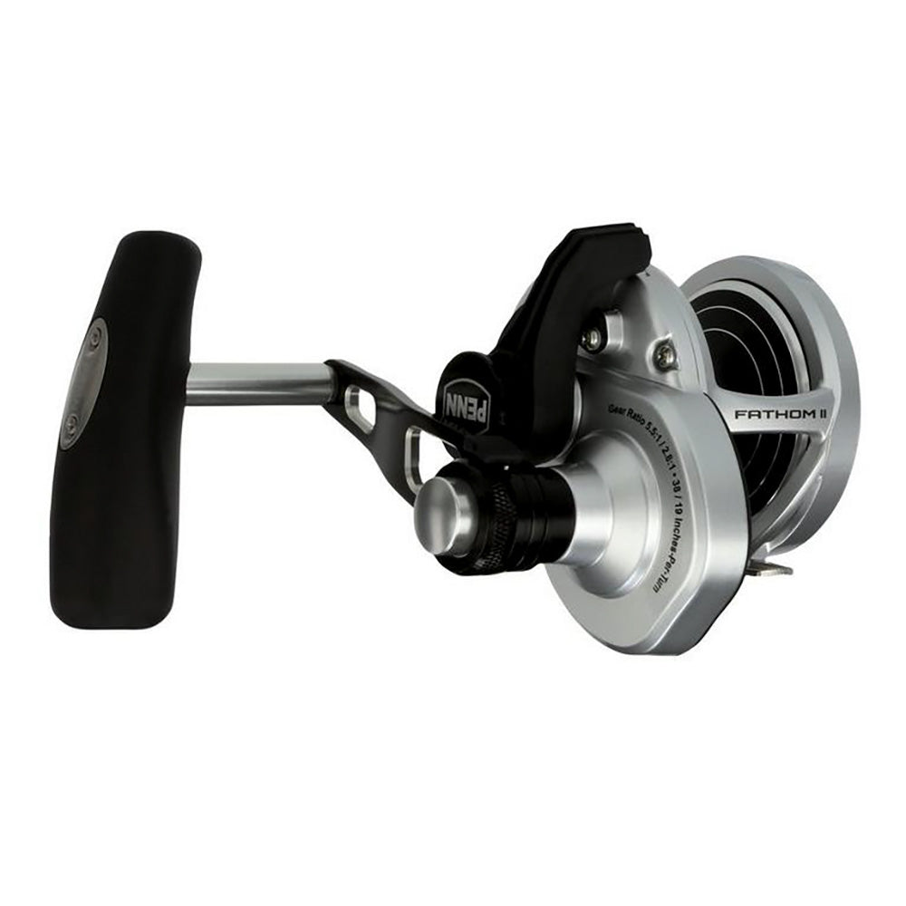 PENN Fathom II Lever Drag 2-Speed 15XNLD2 Reel in Black and Silver
