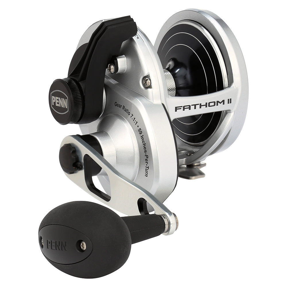 PENN Fathom II Lever Drag Single Speed 40NLDHS conventional saltwater reel in black and silver