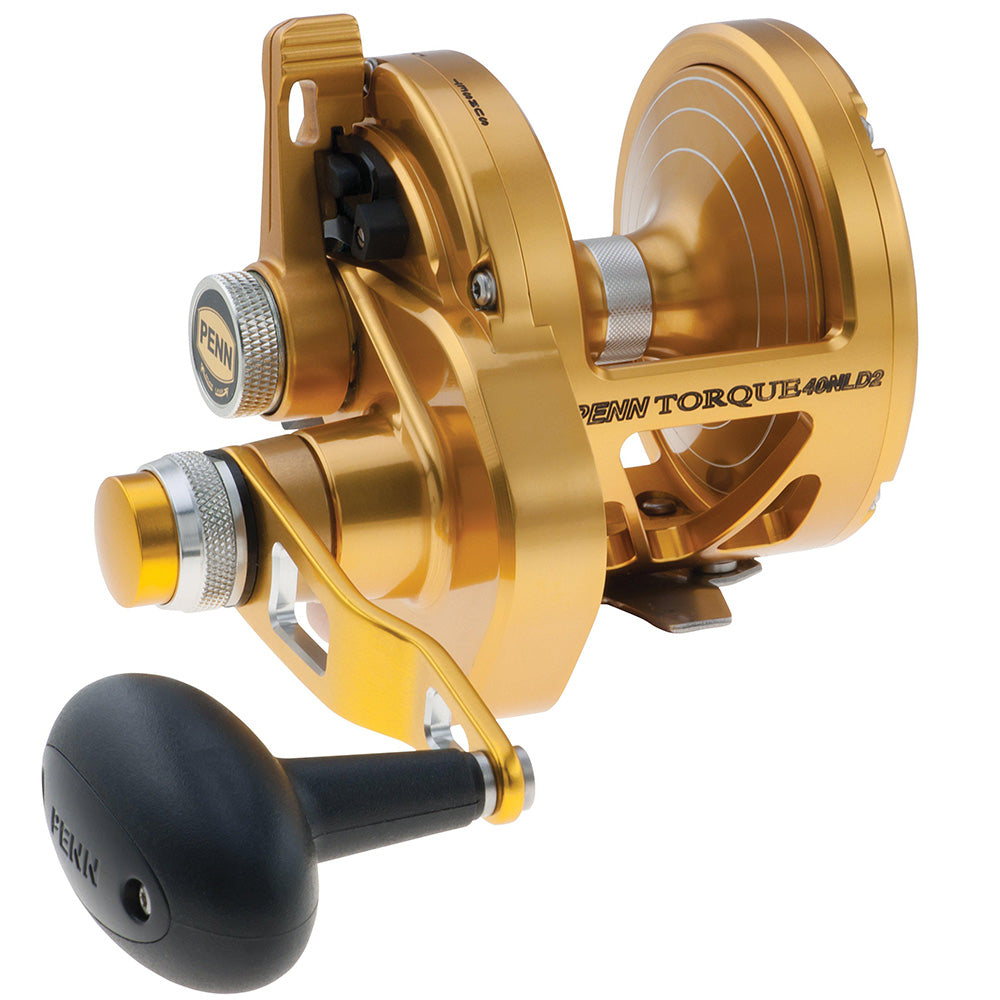 PENN Torque Lever Drag 2-Speed Reel Gold TRQ40NLD2 machined aluminum saltwater conventional reel