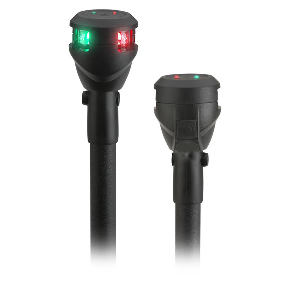 Attwood LightArmor Fast Action Bi-Color Pole Navigation Light 14 inch 2-Pin black matte finish