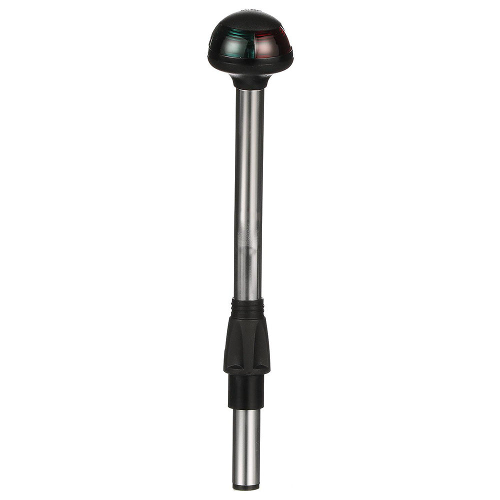 Attwood Pulsar Bi-Color 2-Pin Stowaway navigation light with anodized aluminum pole for bow mounting