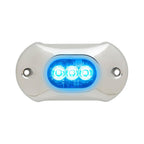 Attwood LightArmor HPX 4-inch surface-mount underwater LED light with low-profile stainless steel housing