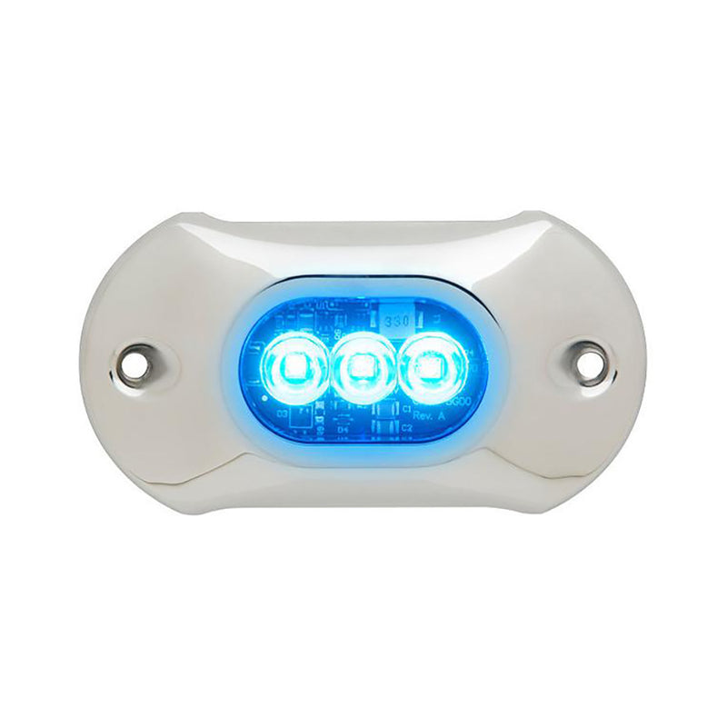 Attwood LightArmor HPX 4-inch surface-mount underwater LED light with low-profile stainless steel housing