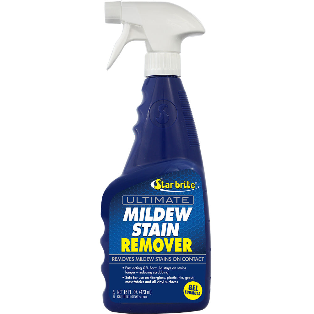 Star brite Ultimate Mildew Stain Remover Gel Formula 16 oz bottle for marine fiberglass rubber plastic and vinyl surfaces