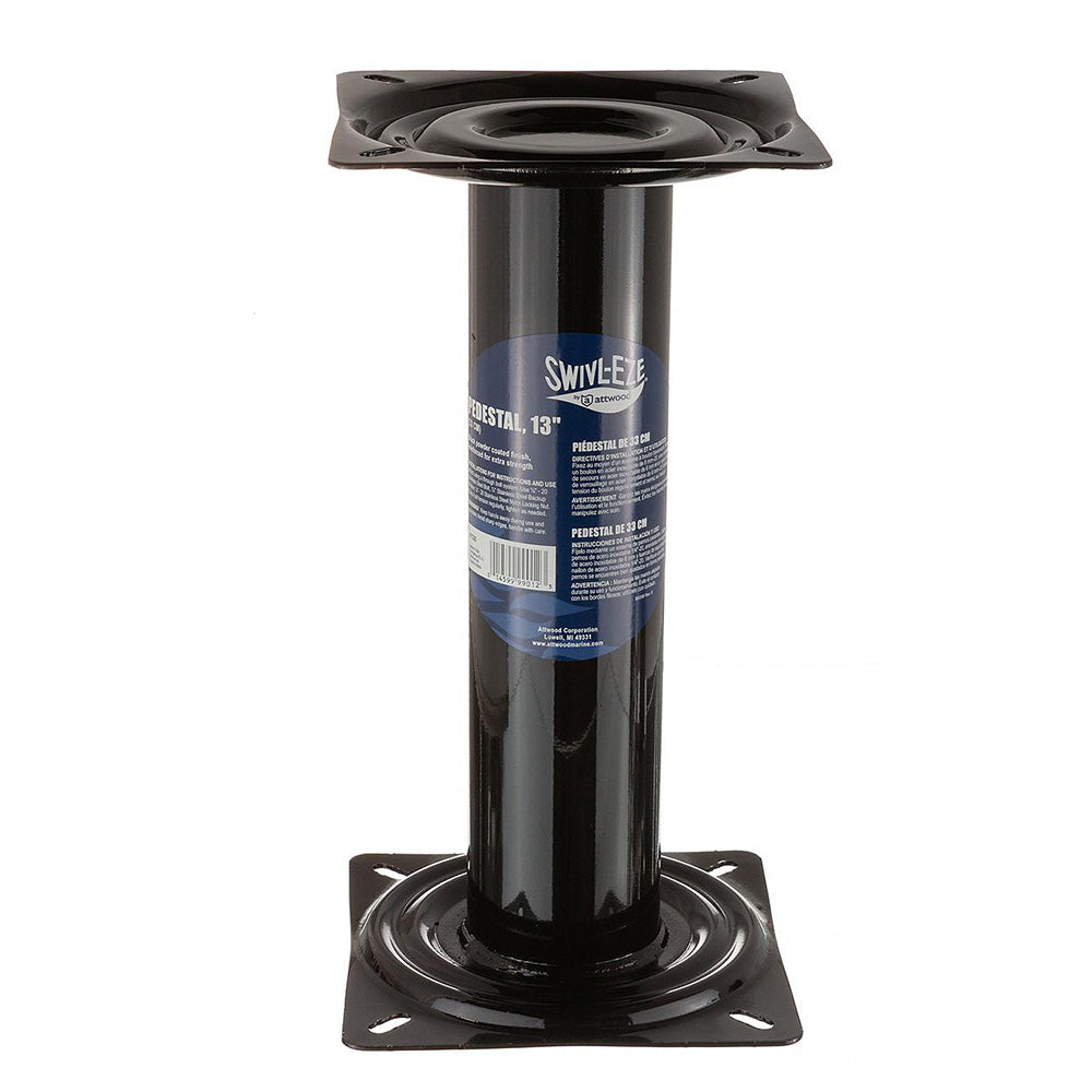 Attwood Swivl-Eze 13-inch black powder-coated boat seat pedestal