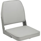 Attwood Swivl-Eze Low Back Padded Flip Seat with aluminum hinges and UV-resistant vinyl upholstery