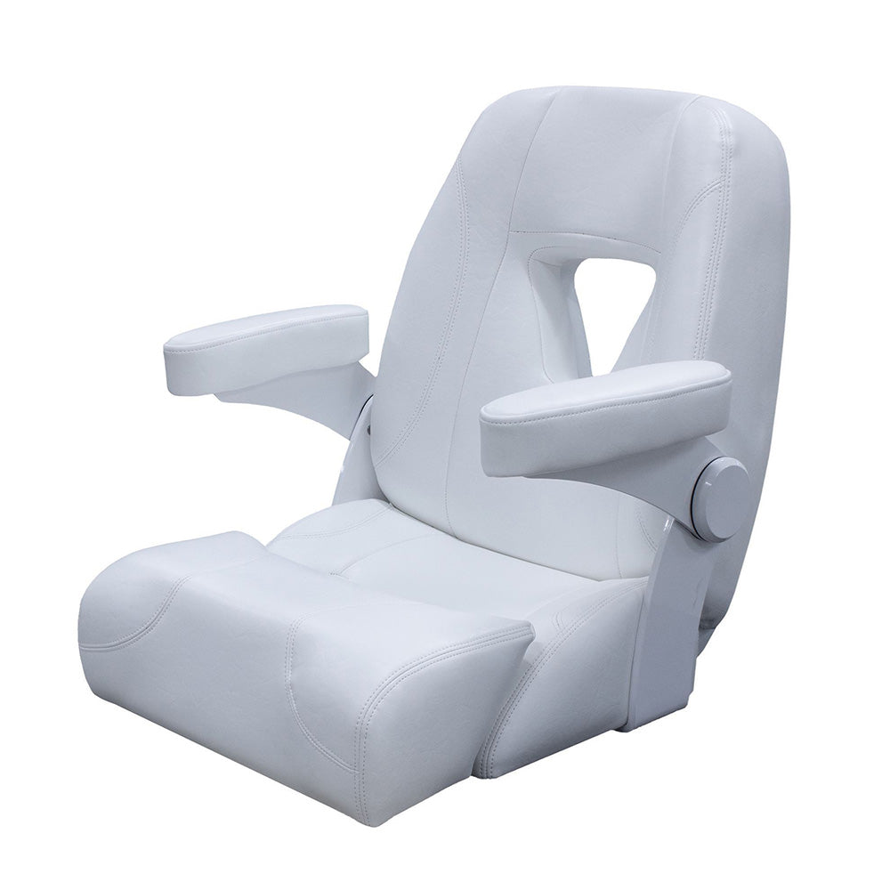 TACO Boca Sport Chair marine-grade vinyl boat seat with foldable armrests and roll-back bolster
