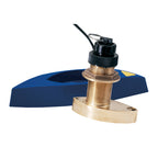 Raymarine B744V 600W bronze thru-hull tri-ducer transducer with fairing block, 200/50 kHz dual frequency