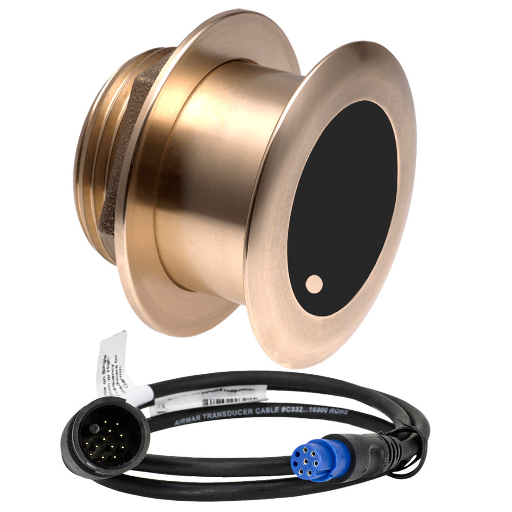 Airmar B175MW Medium Ultra-Wide 1kW 20-degree CHIRP thru-hull transducer with Garmin 8-pin connector