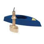 Airmar B45 bronze thru-hull transducer with fairing block, 50/200 kHz dual-frequency, 9-pin connector