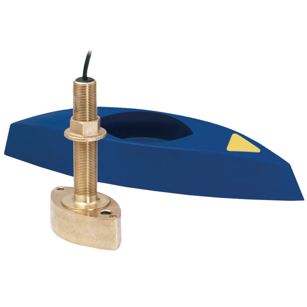 Airmar B45-DT-HB 600W dual-frequency bronze thru-hull transducer with fairing block and Humminbird #9 connector