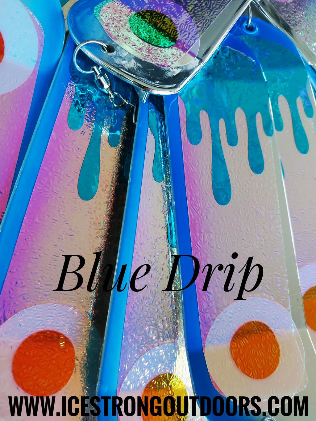 Ice Strong Outdoors - 8.5" Dual Fin Flasher Series - Painted Glow/UV Series - NEW DRIP SERIES LAUNCHED MAY 2026