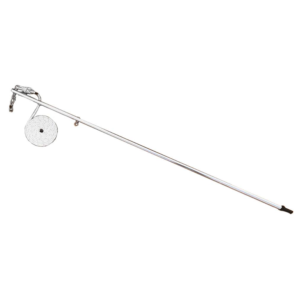 Lee's 7-foot dredge boom with stainless steel hardware and bright dip anodized aluminum finish
