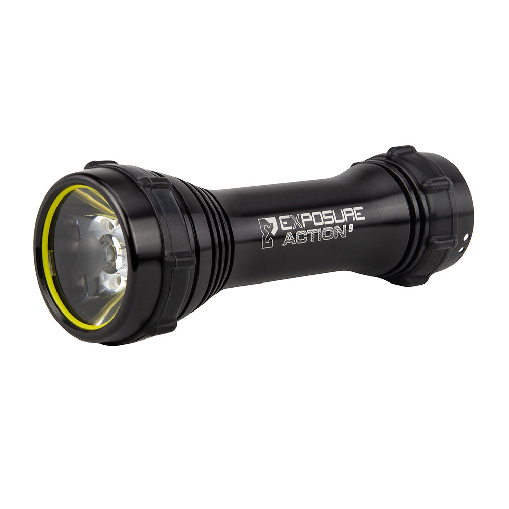 ACR Action1-9 1000-lumen 9-degree spot beam dive light in marine-grade anodized aluminum