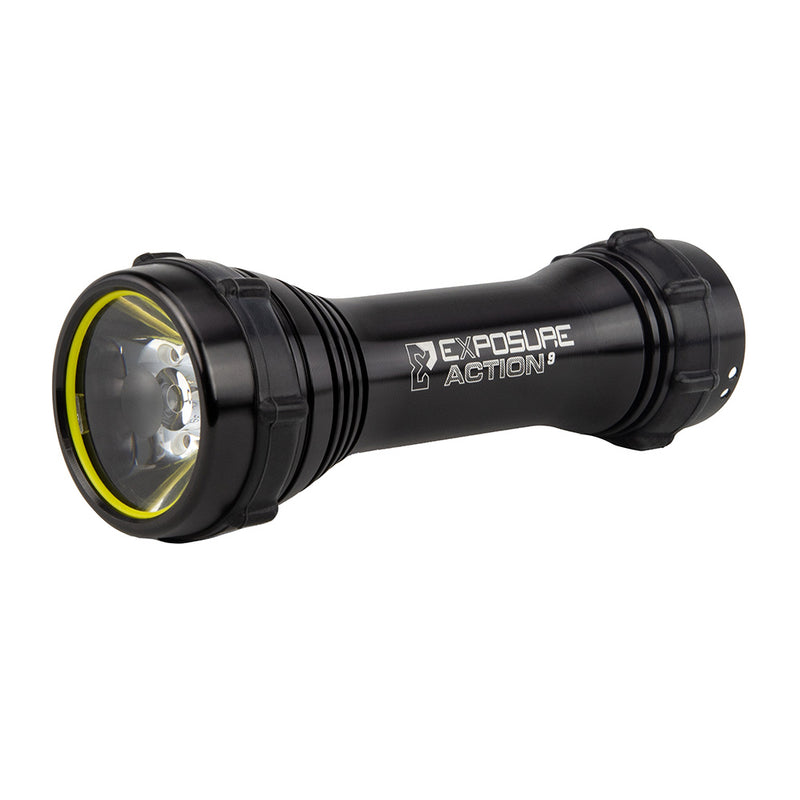 ACR Action1-9 1000-lumen 9-degree spot beam dive light in marine-grade anodized aluminum