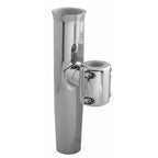 TACO Marine stainless steel clamp-on rod holder for T-top and leaning post pipe, fits 1-11/16 and 1-15/16 inch OD