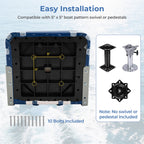 Folding Boat Seats 2-Pack Low Back Waterproof Marine Chairs