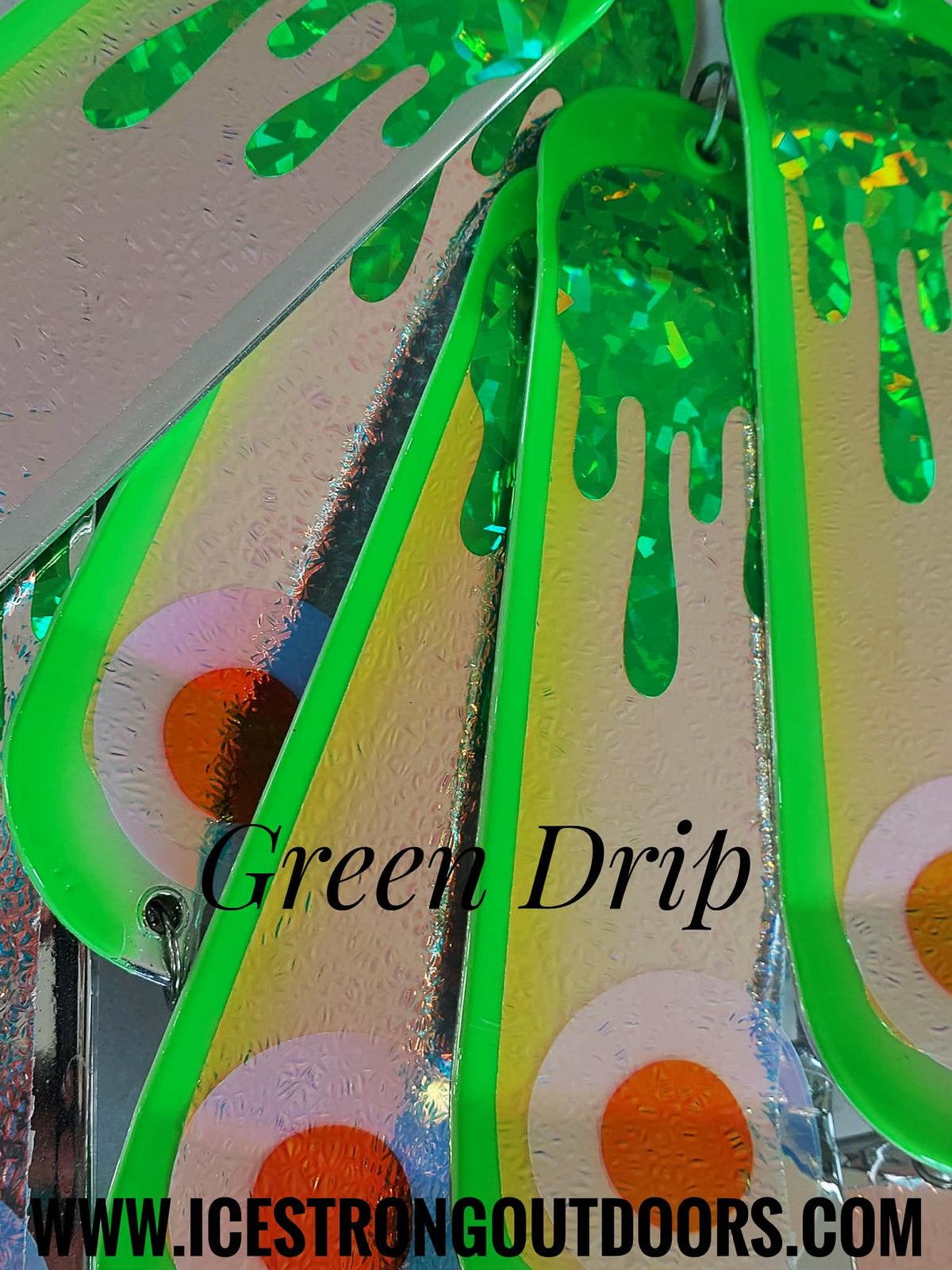 Ice Strong Outdoors - 8.5" Dual Fin Flasher Series - Painted Glow/UV Series - NEW DRIP SERIES LAUNCHED MAY 2026