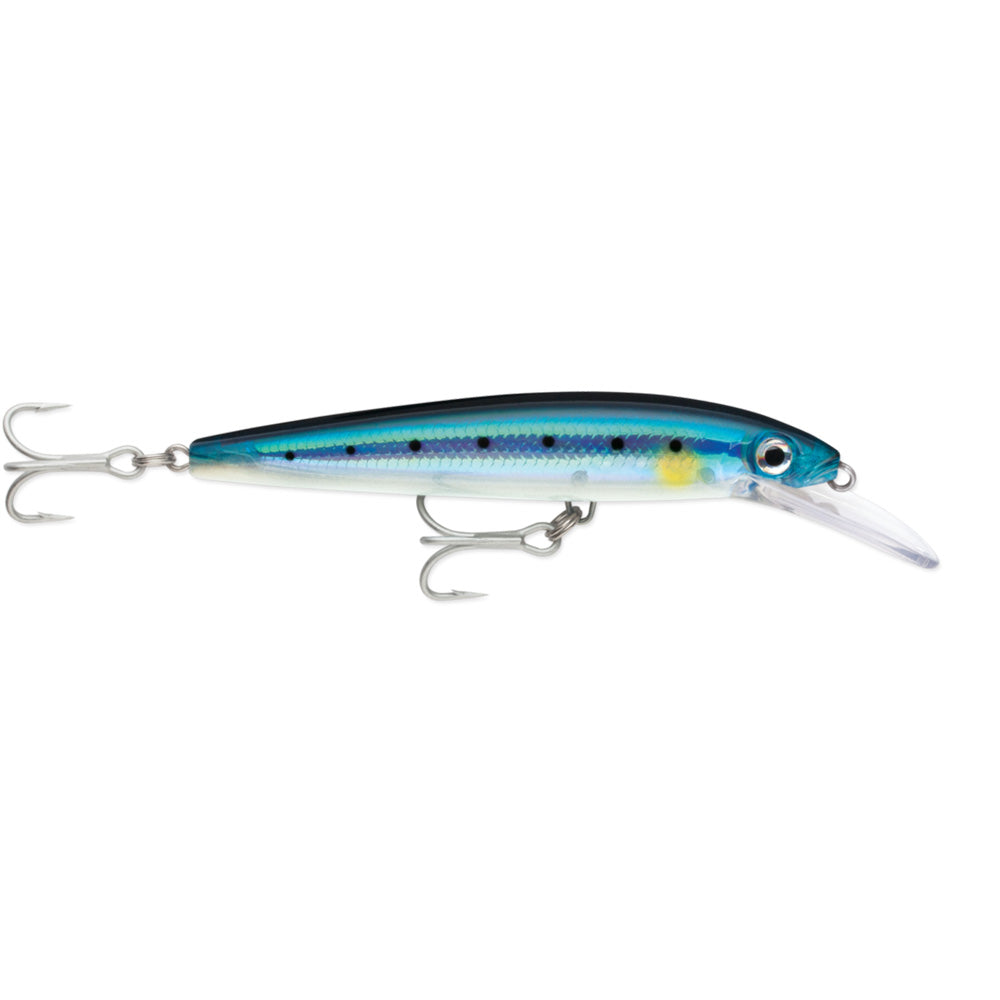 Rapala Husky Magnum 15 5.5-inch Blue Sardine high-speed trolling lure with holographic foil and VMC Perma Steel hooks
