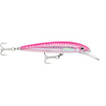 Rapala Husky Magnum 15 5-1/2 inch Hot Pink UV high-speed trolling lure with holographic foil and VMC 4X Perma Steel hooks