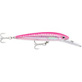 Rapala Husky Magnum 25 6-1/4 inch Hot Pink UV high-speed trolling lure with holographic foil and VMC Perma Steel hooks