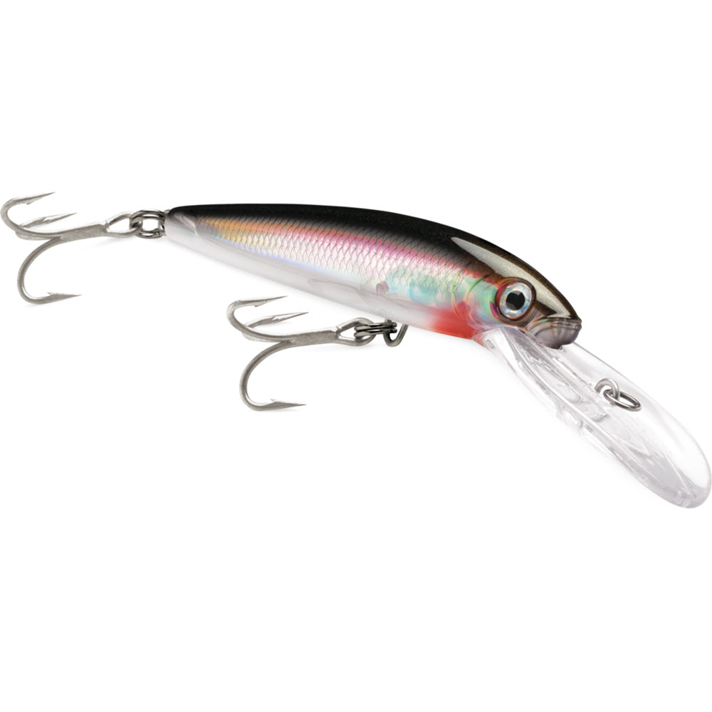 Rapala Husky Magnum 25 6-1/4 inch Silver high-speed trolling lure with holographic foil and VMC Perma Steel hooks