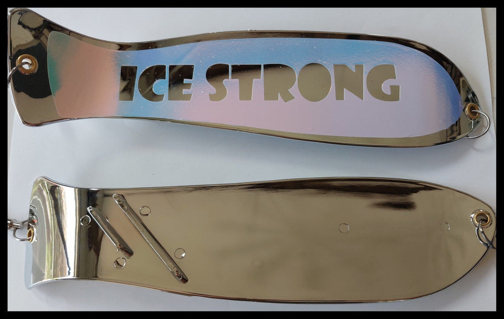 Ice Strong Outdoors - 10" ChromeDual Fin and NO Fin Options Fishblades  PERSONALIZED!