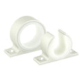 Lee's Single Rod Rack Set in satin silver marine-grade anodized aluminum with vinyl insert and nylon locking ring