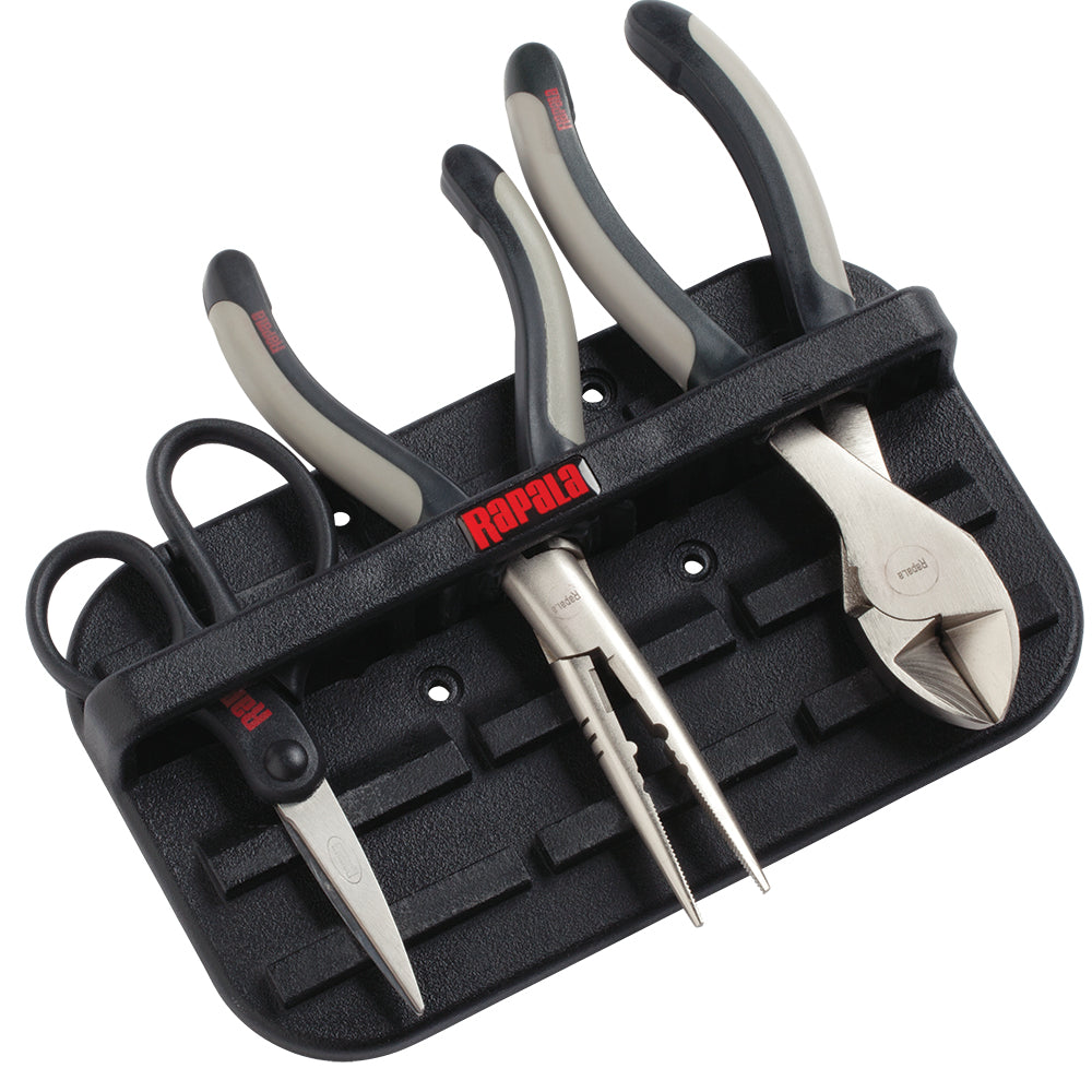 Rapala Magnetic Tool Holder Combo 2 with 7-inch Side Cutter, Super Line Scissors, and Fishing Pliers