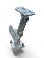 Cisco Double Stack Electronics Mount with two displays stacked on anodized aluminum column