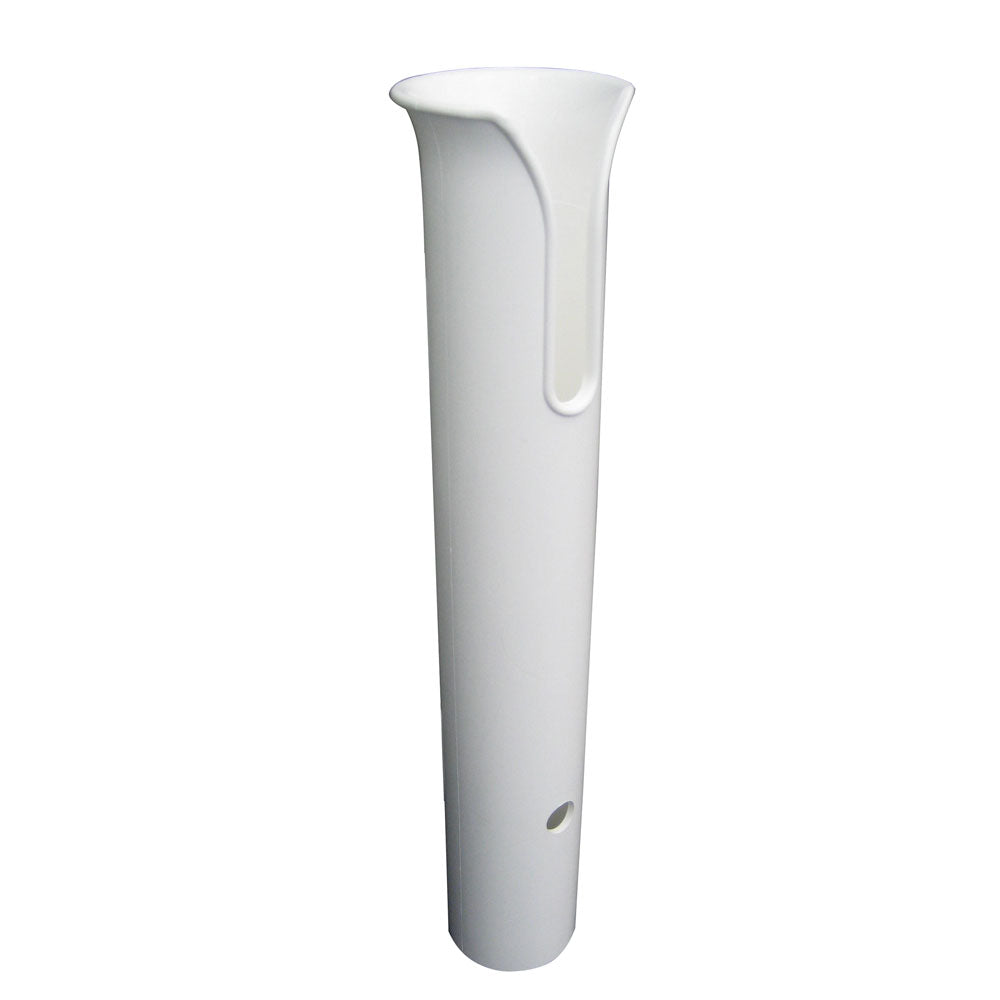 TACO white poly thru-bolt rod holder with pre-drilled mounting holes and front access hole