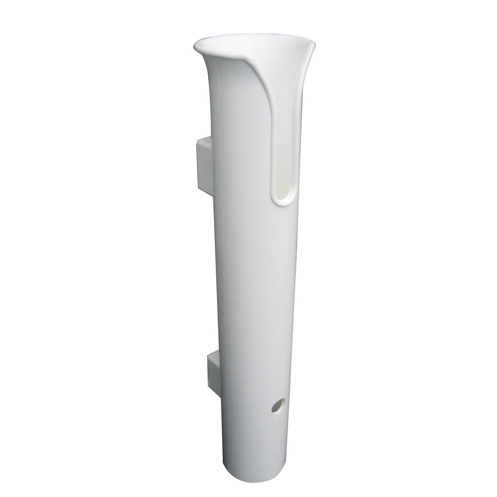 TACO Marine white poly stand-off rod holder with integrated stand-offs and front access hole, no hardware included