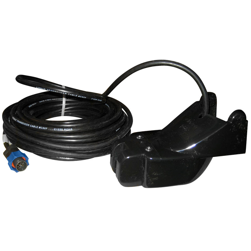 Lowrance P66-BL transom mount triducer multisensor with blue connector for depth speed and temperature