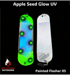 Ice Strong Outdoors - 8.5" Dual Fin Flasher Series - Painted Glow/UV Series - NEW DRIP SERIES LAUNCHED MAY 2026