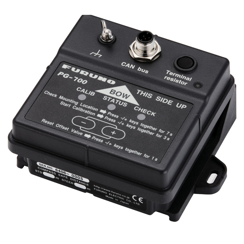 Furuno PG700 NMEA 2000 integrated heading sensor with L-shaped bulkhead mounting base