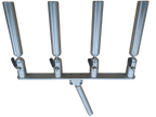 Cisco Quad Tube Rod Holder — four independently indexing anodized aluminum tubes, made in USA