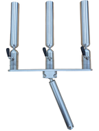 Cisco Triple Tube Rod Holder in anodized aluminum with three independently indexing rod tubes