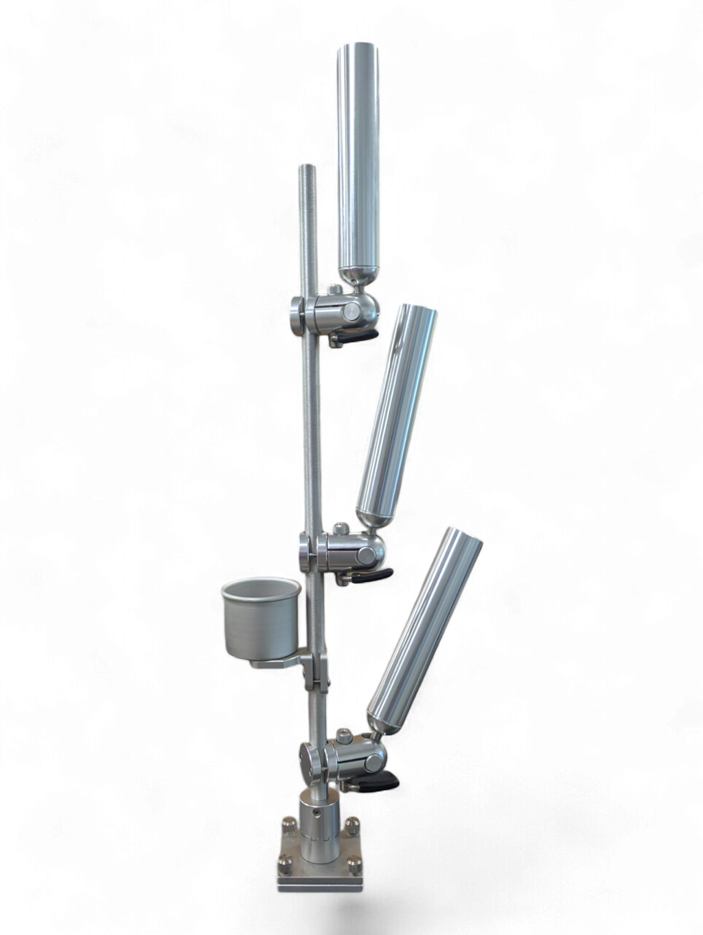 Cisco Tree Mast with 3 adjustable rod holders in military-spec anodized aluminum, multiple base options
