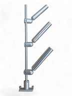 Cisco Tree Mast with three fixed rod holders on indexable aluminum mast, military-spec anodized finish