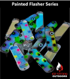 Ice Strong Outdoors - 8.5" Dual Fin Flasher Series - Painted Glow/UV Series - NEW DRIP SERIES LAUNCHED MAY 2026