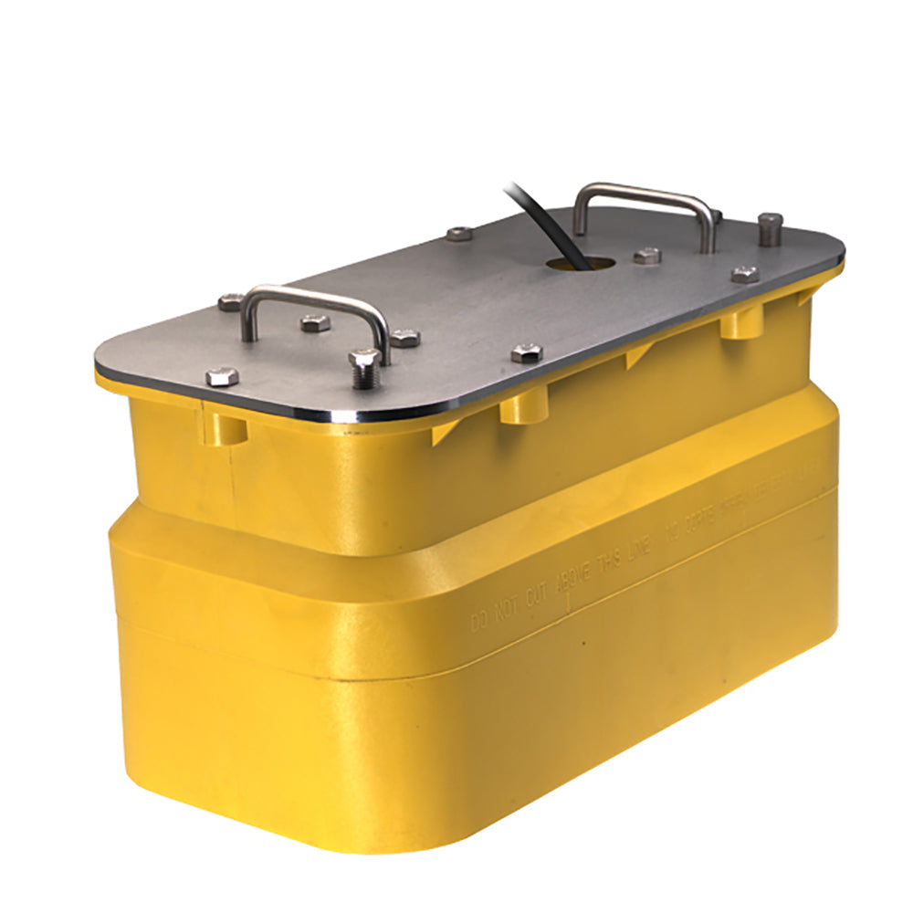 Airmar R599LM Low/Med Frequency In-Hull CHIRP Transducer bare wire with tank and mounting hardware