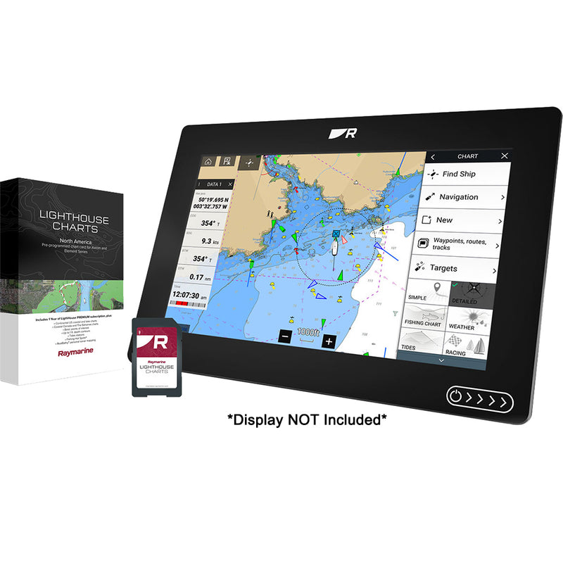 Raymarine LightHouse Chart North America cartography card for Axiom MFD displays