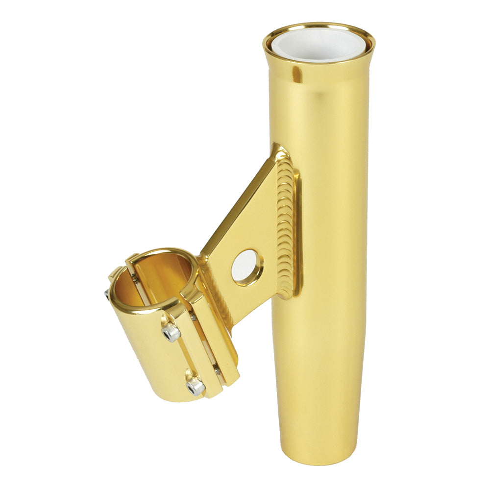 Lee's Tackle RA5001GL gold aluminum vertical clamp-on rod holder for 1.050-inch O.D. pipe