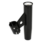 Lee's black aluminum clamp-on rod holder vertical mount fits 1.900 inch O.D. pipe with white vinyl insert