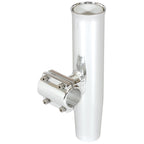 Lee's Tackle RA5201SL silver aluminum horizontal clamp-on rod holder for 1.050 inch O.D. pipe