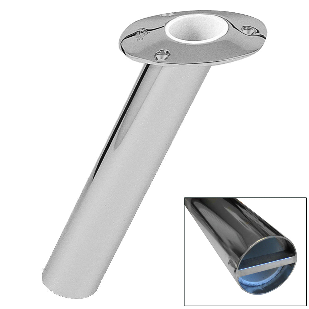 Lee's Tackle RH-525SS/XS stainless steel 30-degree bar pin flush mount rod holder 2-inch O.D.