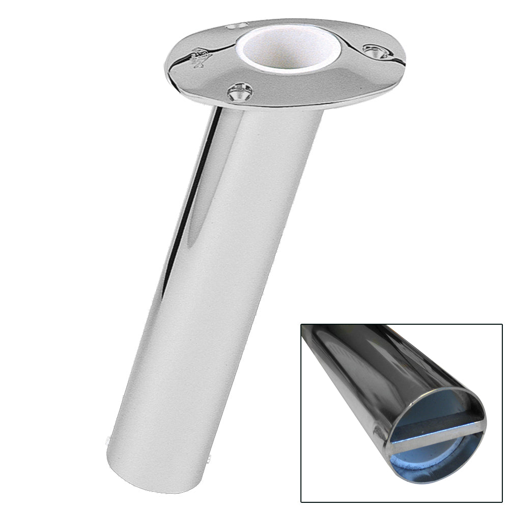 Lee's Tackle RH-529HS/XS stainless steel 15-degree bar pin flush mount rod holder 2-inch O.D.