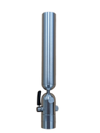 Cisco Single Tube Rod Holder in anodized aluminum with 360-degree indexing and cam-lever angle adjustment
