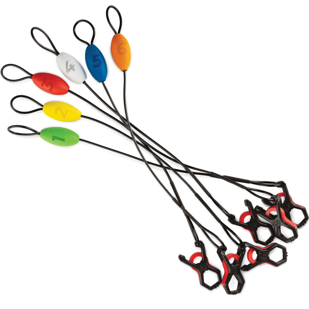 Rapala Lip-Grip Cull Tags six-piece culling system with multicolored EVA floats and laser-etched numbers