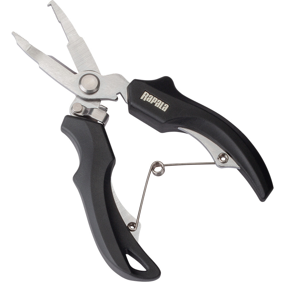 Rapala Split Ring Scissors with integrated split-ring tool and serrated braided-line cutting edge